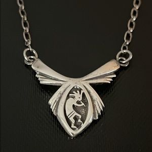 Native American Navajo Ervin Hoskie Sterling Silver kokopelli Necklace